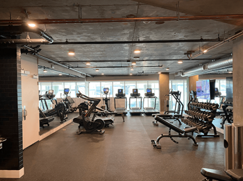 Expansive fitness center